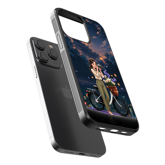 Twilight Bloom Premium Glass Phone Case