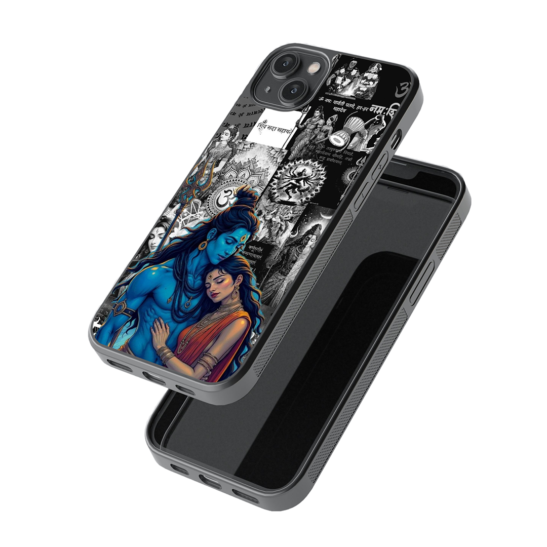 Shiv Shakti Divine Love Premium Glass Case