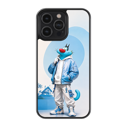 Oggy Street Style Premium Glass Phone Case