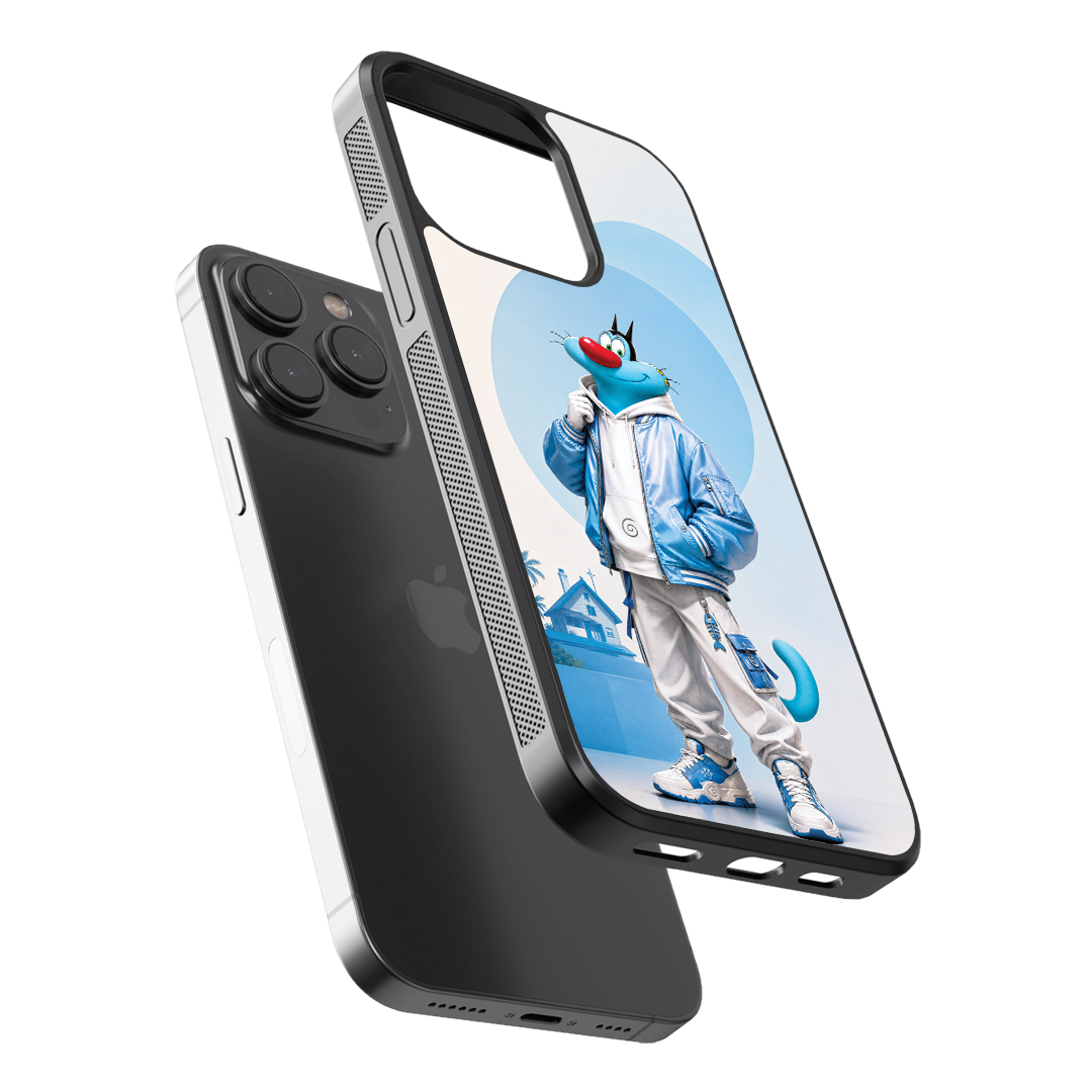 Oggy Street Style Premium Glass Phone Case