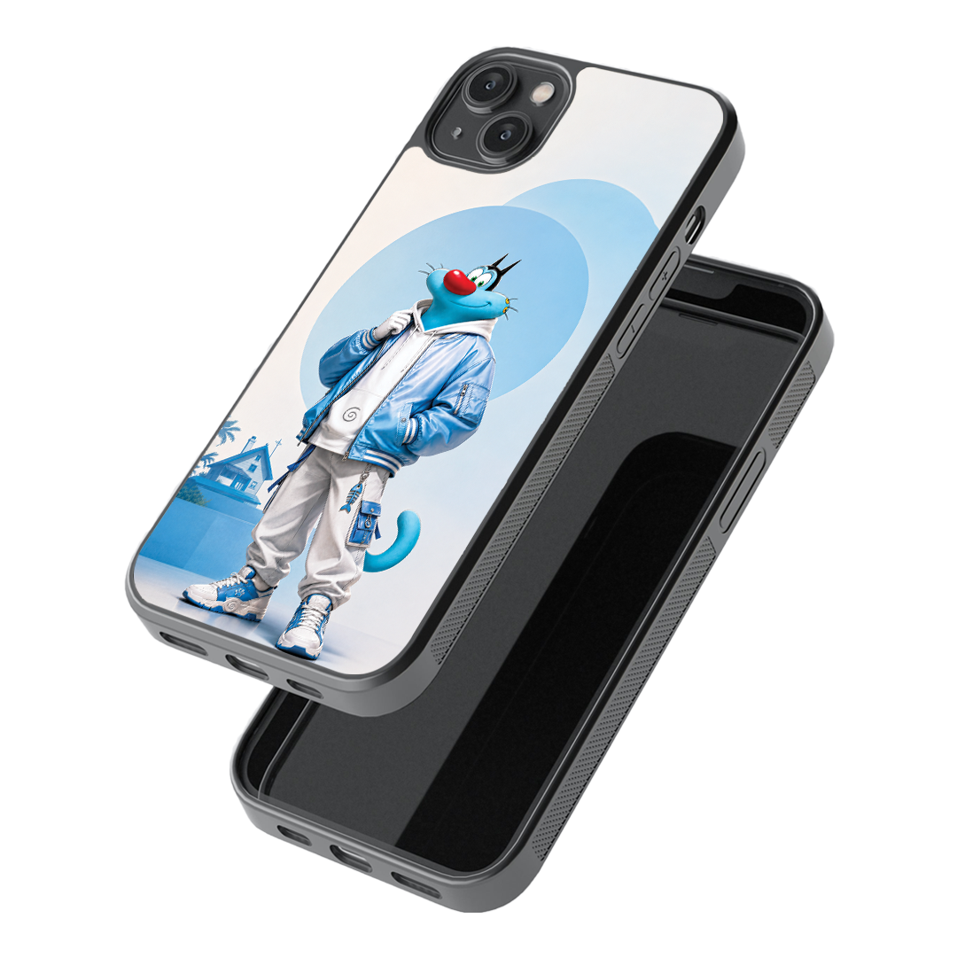 Oggy Street Style Premium Glass Phone Case