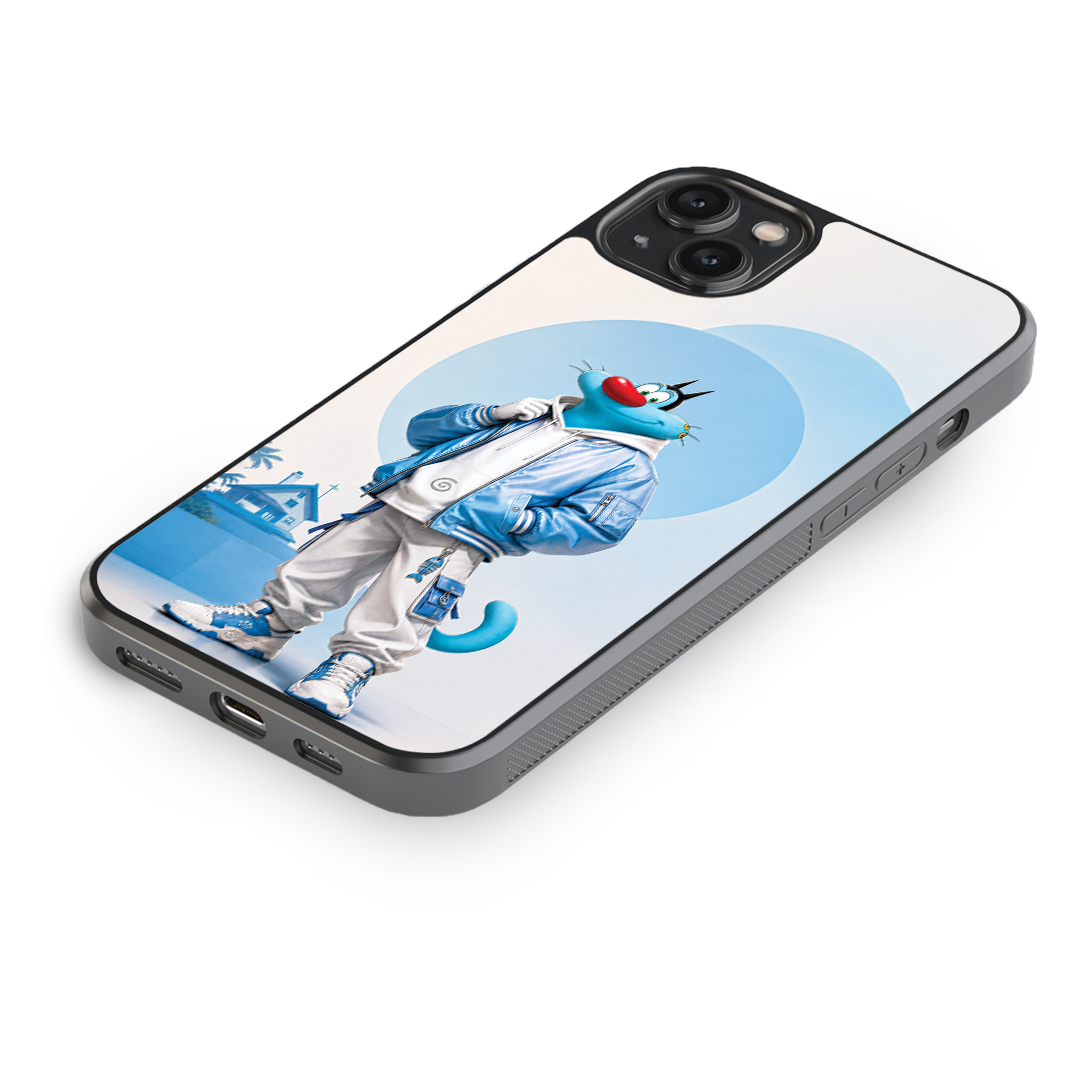 Oggy Street Style Premium Glass Phone Case