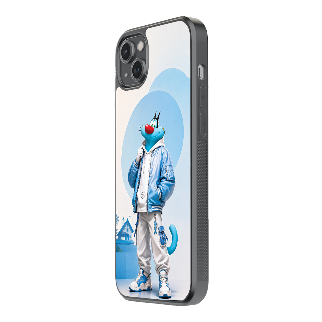 Oggy Street Style Premium Glass Phone Case