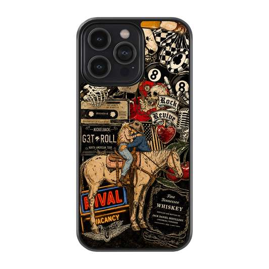 Outlaw Collage Premium Glass Phone Case