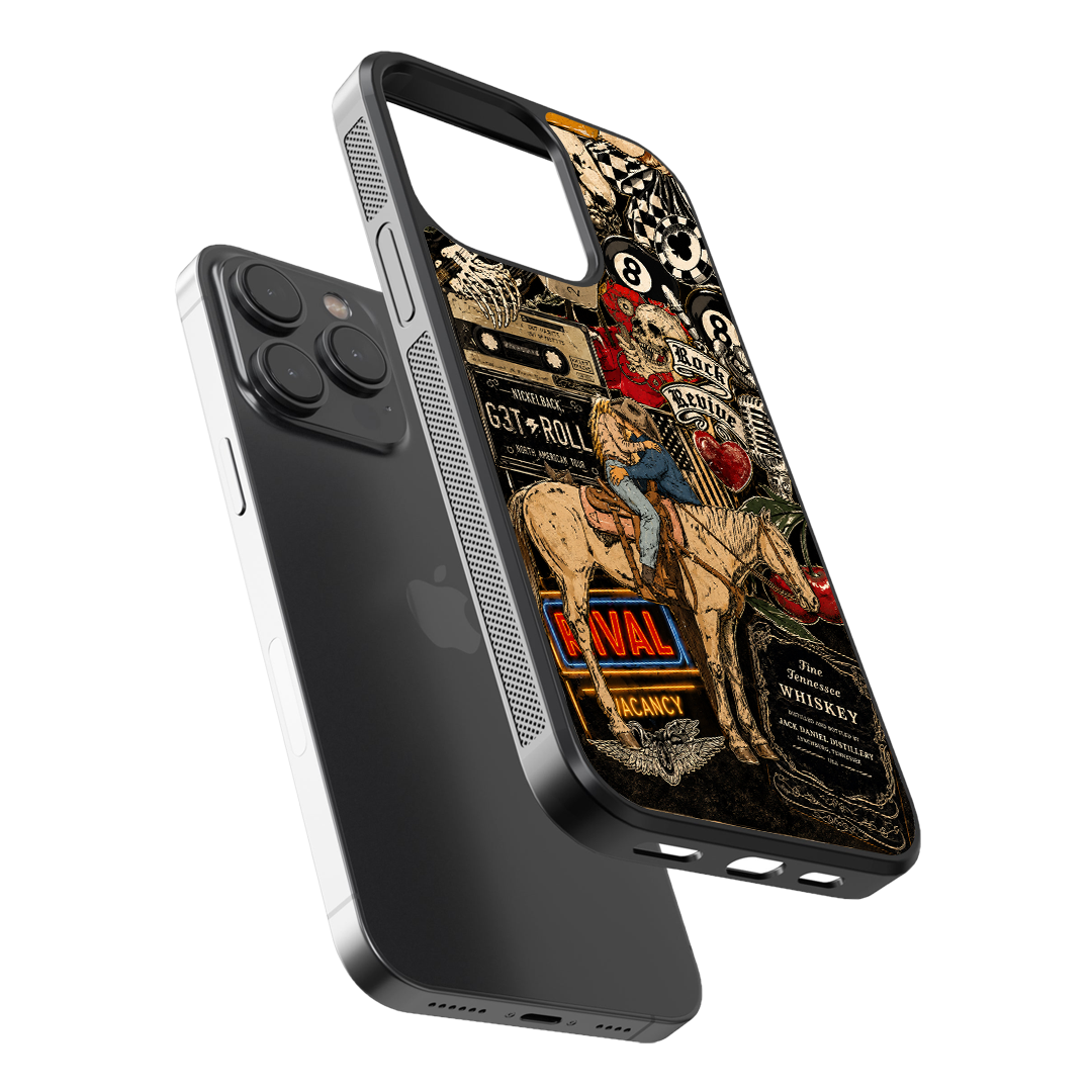 Outlaw Collage Premium Glass Phone Case