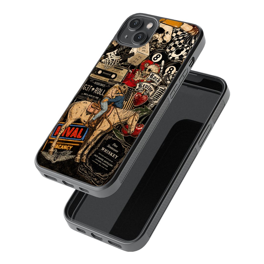 Outlaw Collage Premium Glass Phone Case