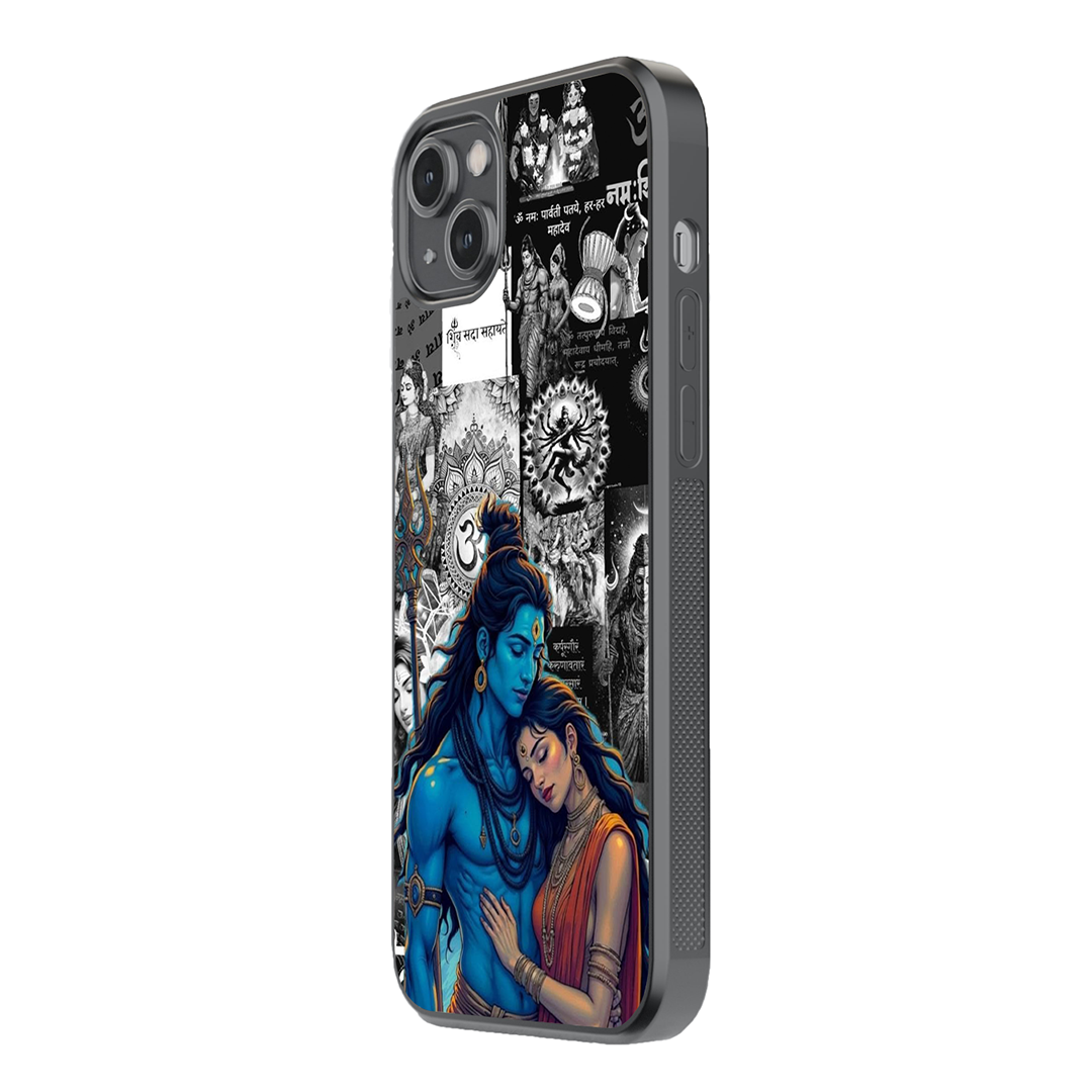 Shiv Shakti Divine Love  Premium Glass Case