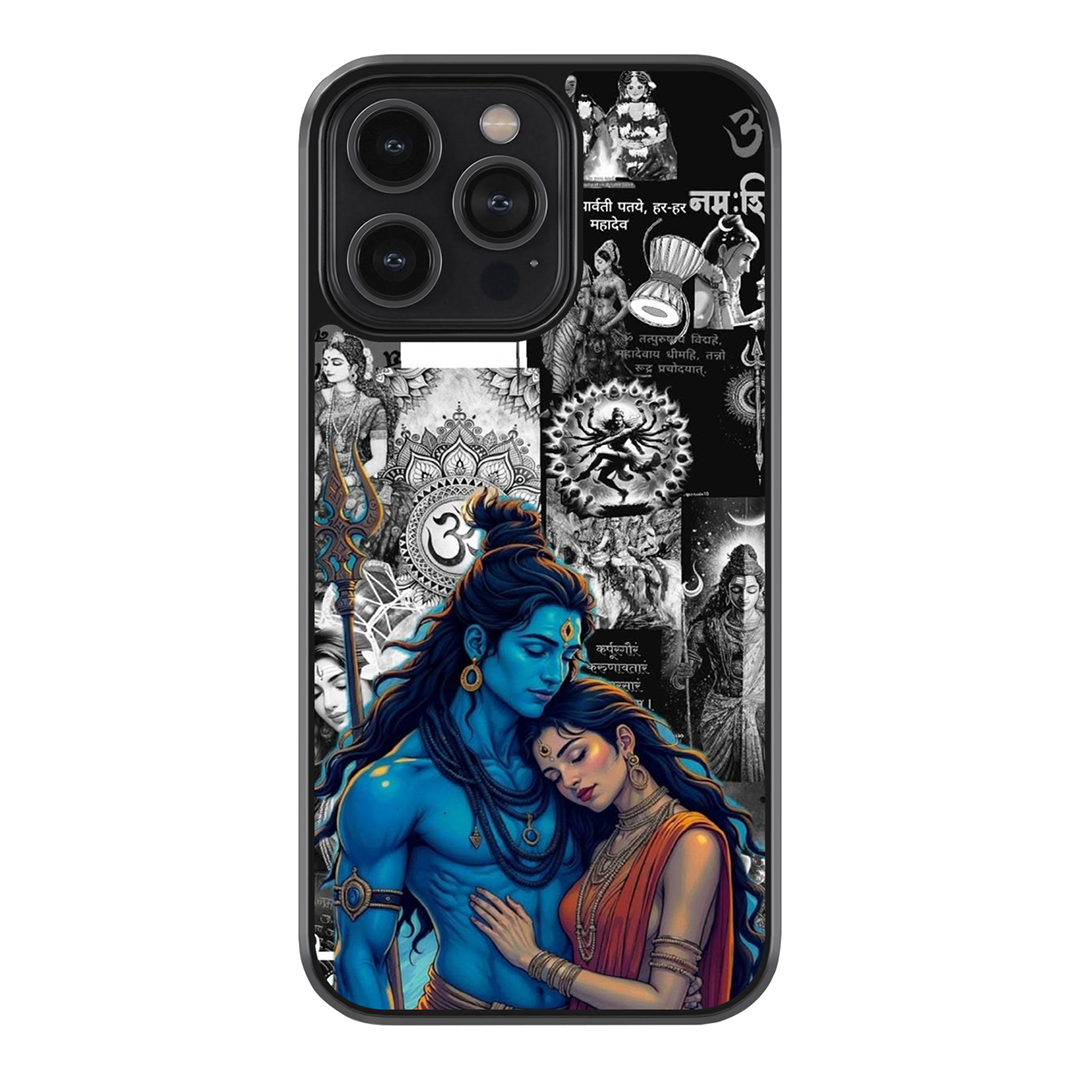 Shiv Shakti Divine Love  Premium Glass Case