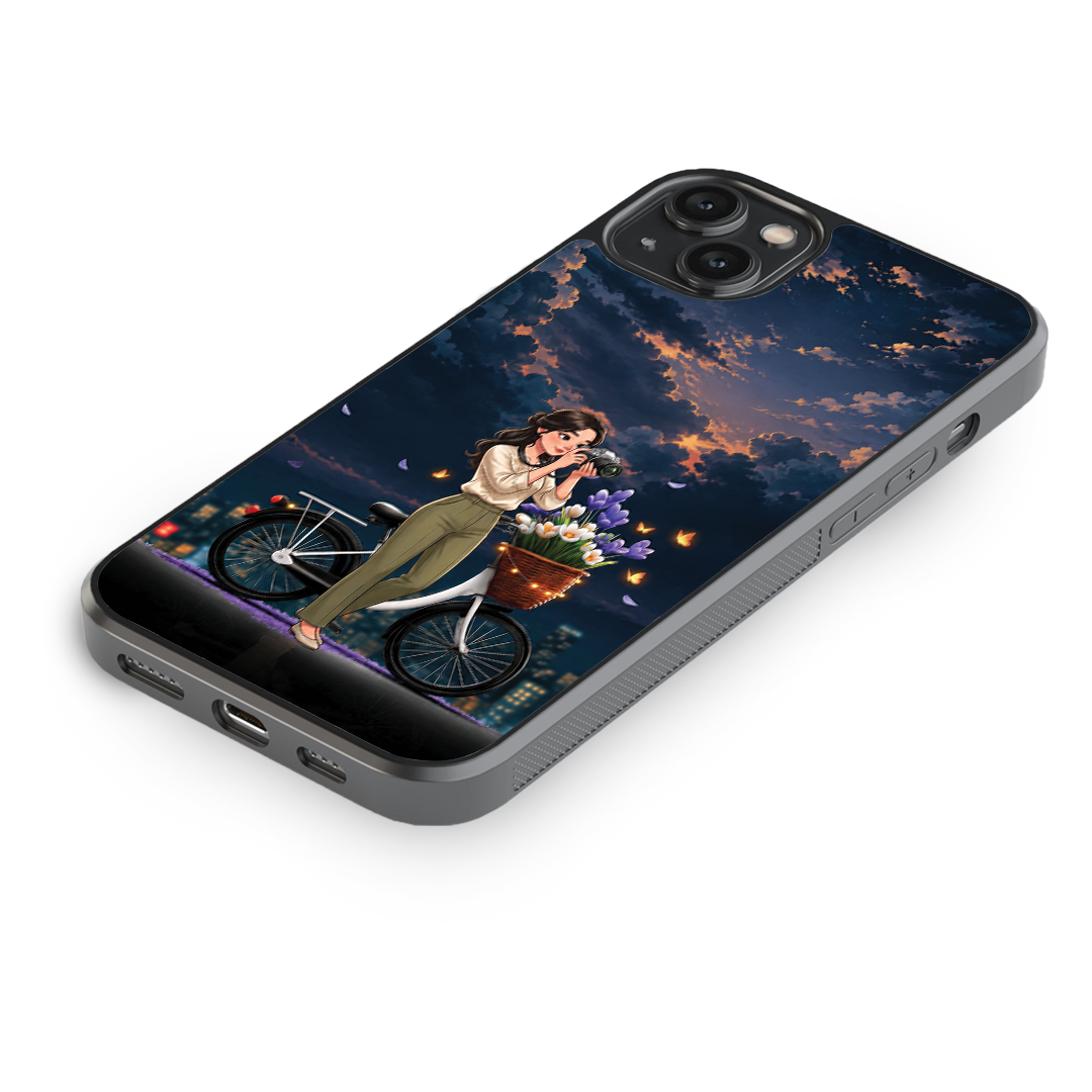 Twilight Bloom Premium Glass Phone Case