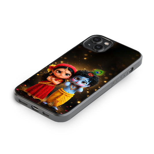 Little Radha Krishna Premium Glass Case