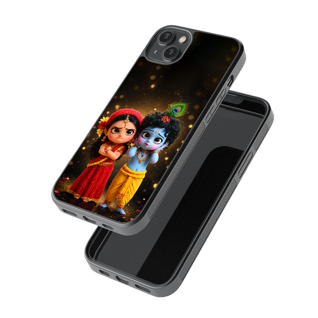 Little Radha Krishna Premium Glass Case
