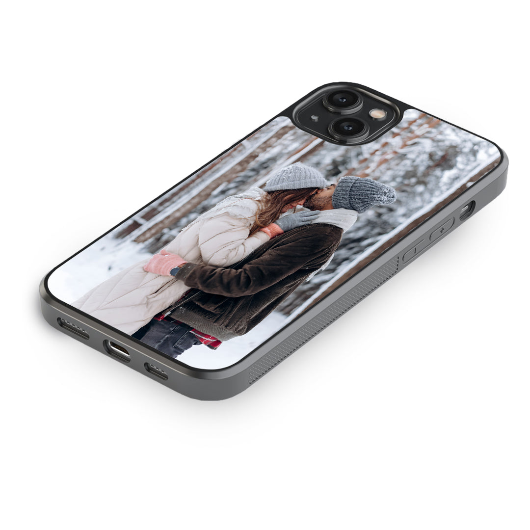Custom Photo Glass Phone Case for Couples | Personalized Picture Case
