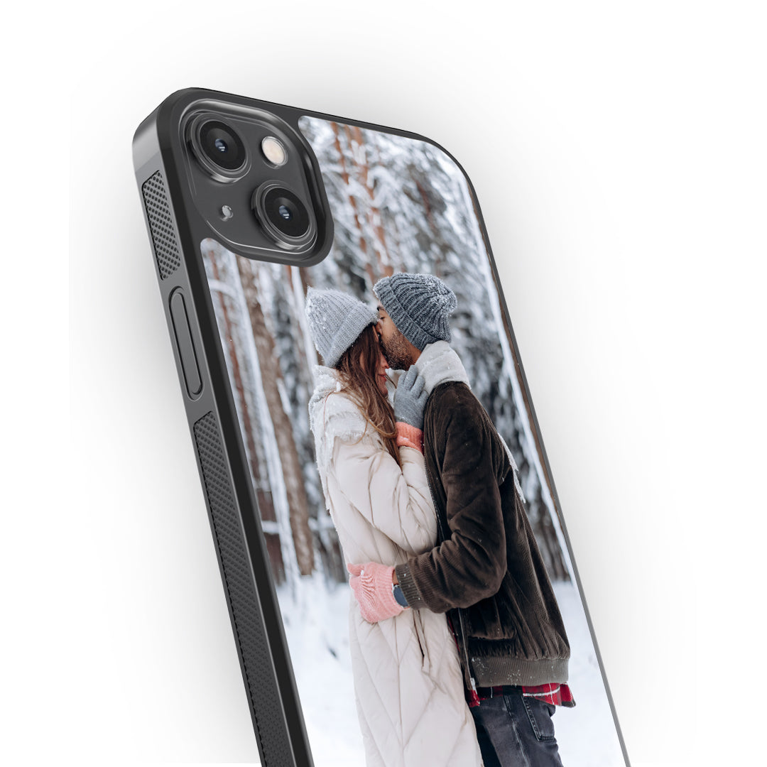 Custom Photo Glass Phone Case for Couples | Personalized Picture Case
