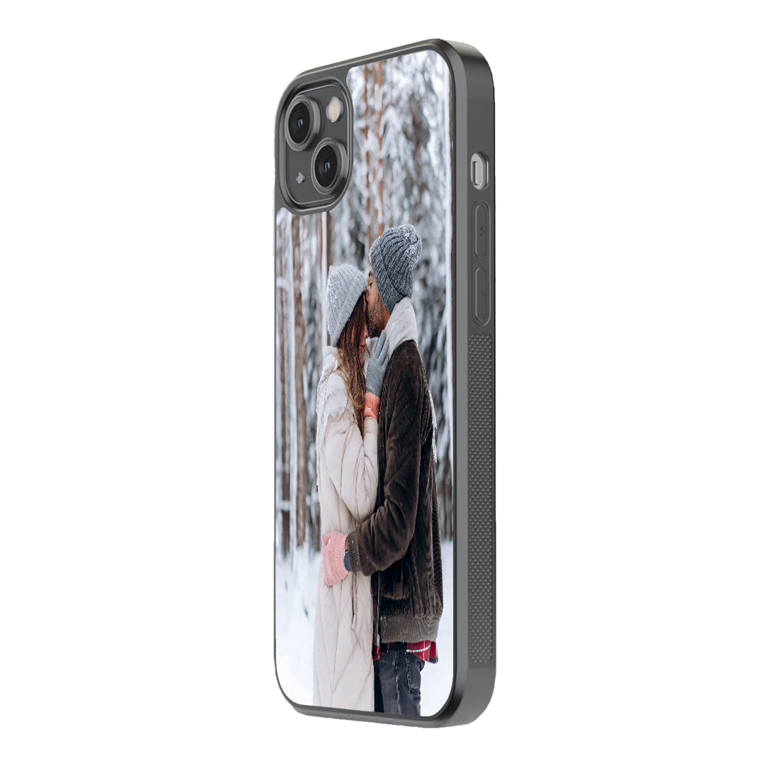 Custom Photo Glass Phone Case for Couples | Personalized Picture Case