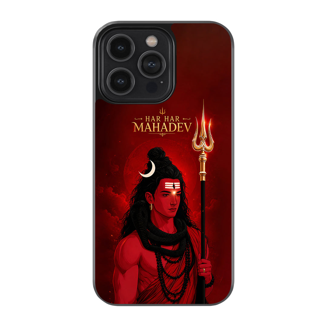 Lord Shiva Divine Aura Glass Phone Case