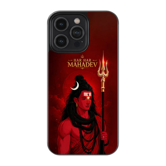 Lord Shiva Divine Aura Glass Phone Case