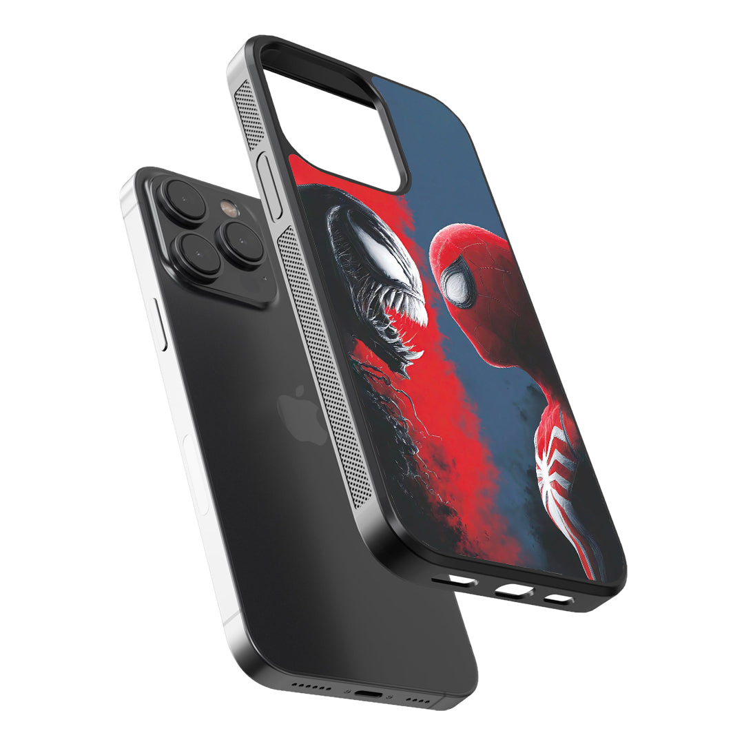 Spider vs Venom Face-Off Glass Case