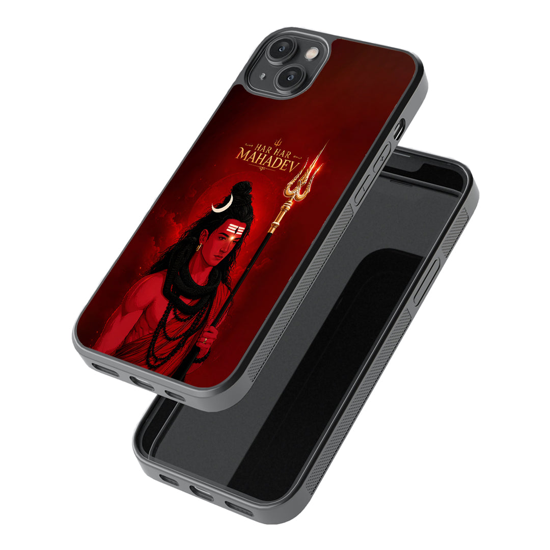 Lord Shiva Divine Aura Glass Phone Case