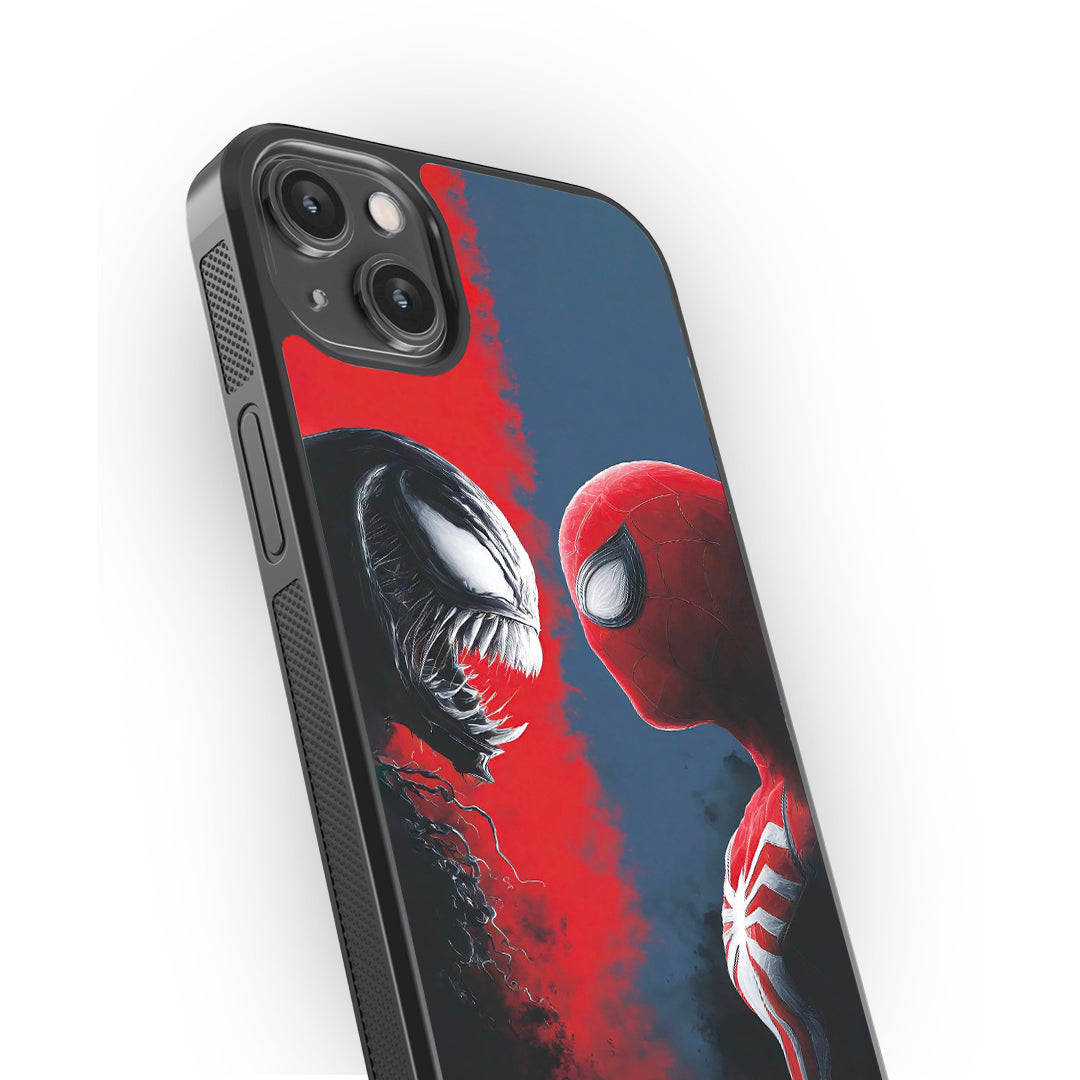 Spider vs Venom Face-Off Glass Case