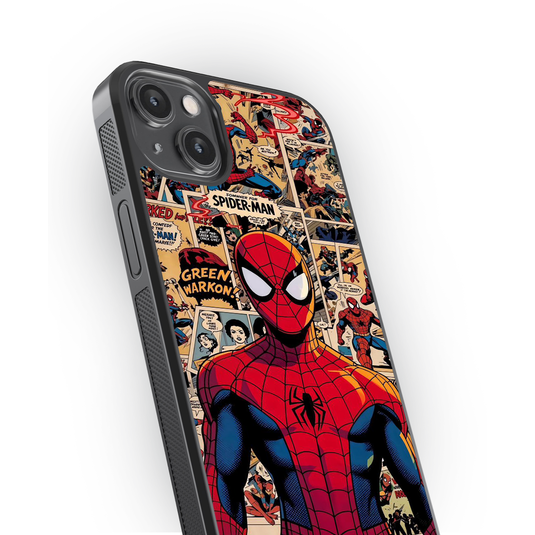 Spider-Man Comic Edition Glass Phone Case