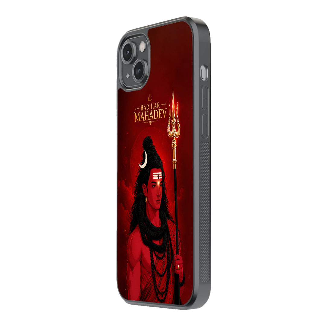 Lord Shiva Divine Aura Glass Phone Case