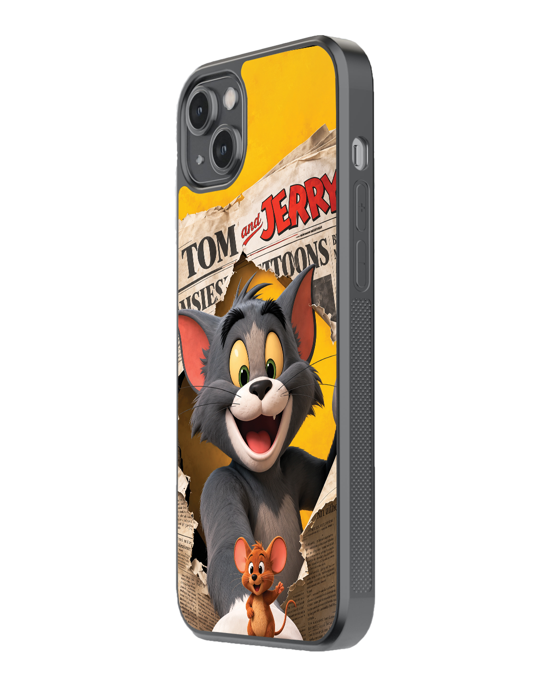 Tom & Jerry Vintage Newspaper Premium Glass Phone Case