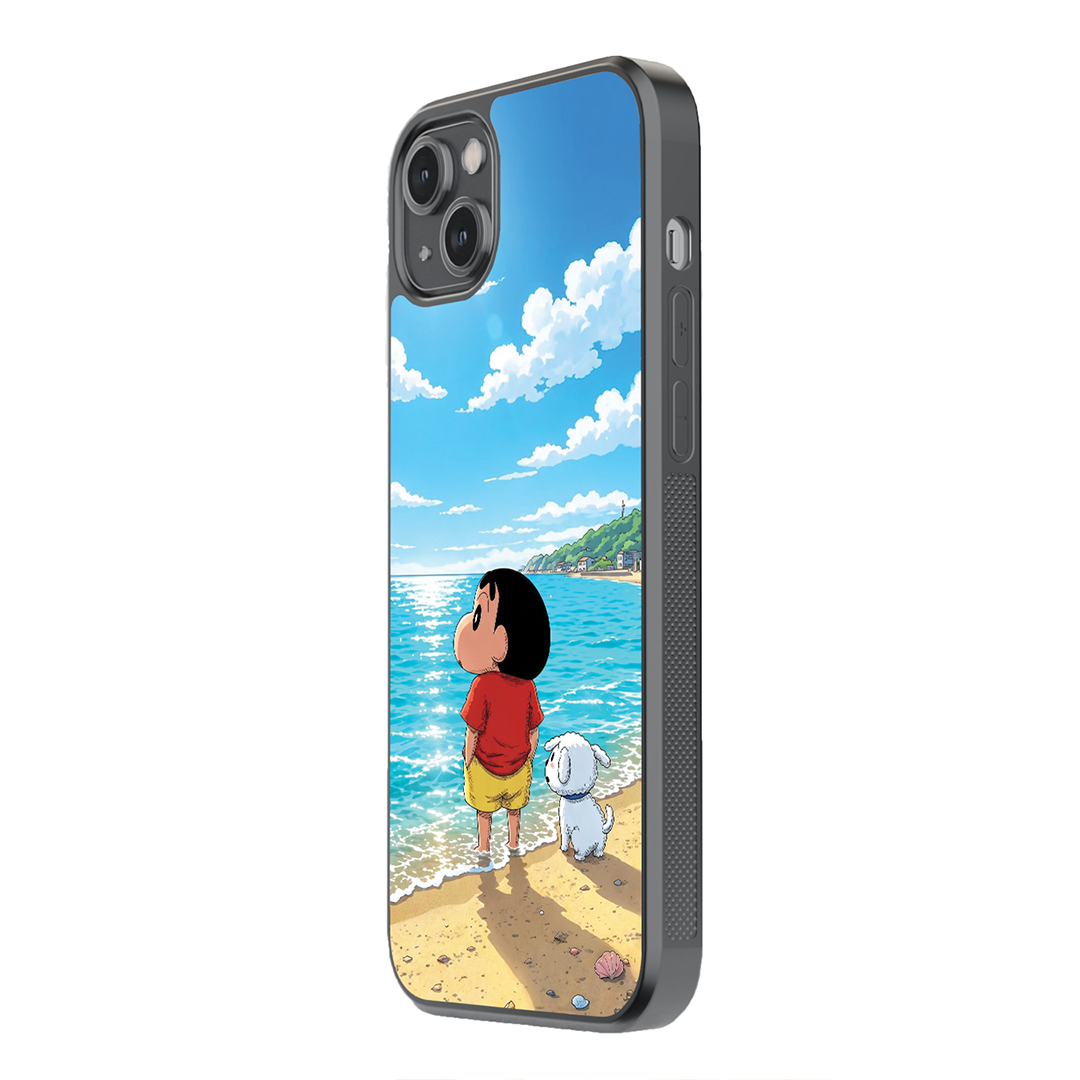 Shinchan & Shiro Ocean Dreams Premium Glass Case