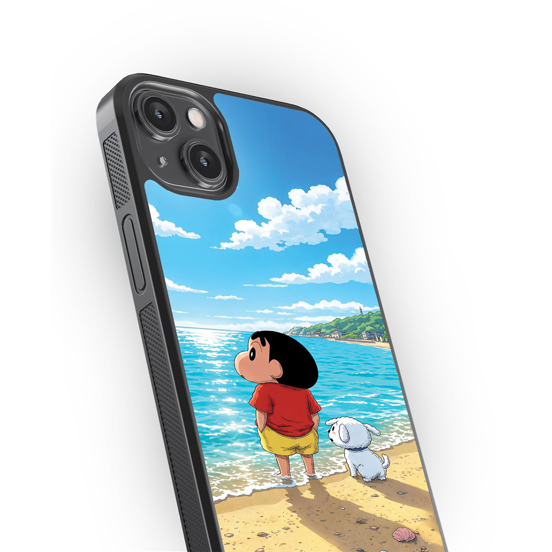 Shinchan & Shiro Ocean Dreams Premium Glass Case