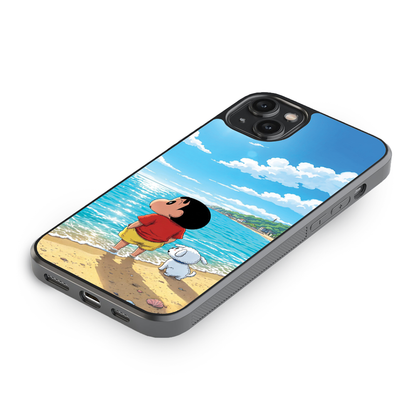 Shinchan & Shiro Ocean Dreams Premium Glass Case
