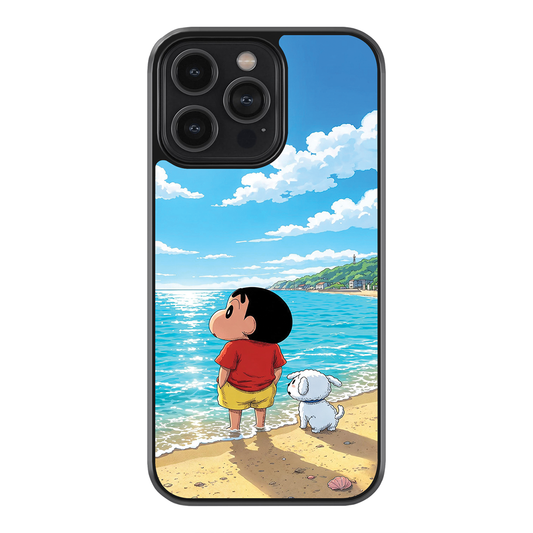 Shinchan & Shiro Ocean Dreams Premium Glass Case