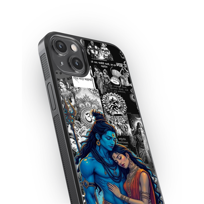 Shiv Shakti Divine Love  Premium Glass Case